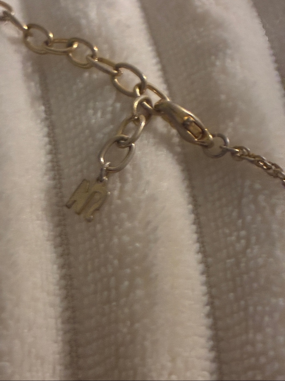 Nina Ricci Gold Teardrop Pendant Necklace with Crystal Accent - Picture 6 of 6